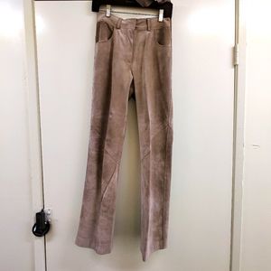 DKNY tan suede pants